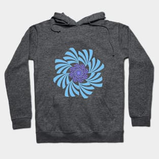 trippy blue pattern Hoodie